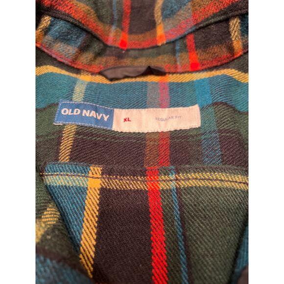 Mens Old Navy Plaid Shacket XL - Picture 2 of 6